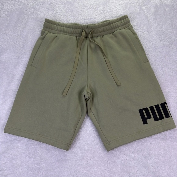 Puma Other - Puma Mens Medium Heavyweight Sage Green Shorts 9.5in‎ Inseam Pockets Drawstring